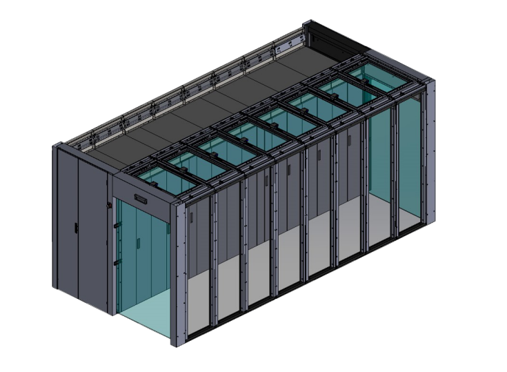 單排微模塊數據中心